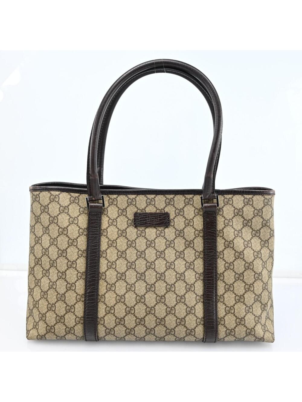 Auth Gucci Gg Supreme Tote Bag Pvc #196260G28B